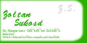 zoltan sukosd business card